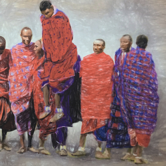 MAASAI JUMPERS Fine Art Print - Picture 2 of 4